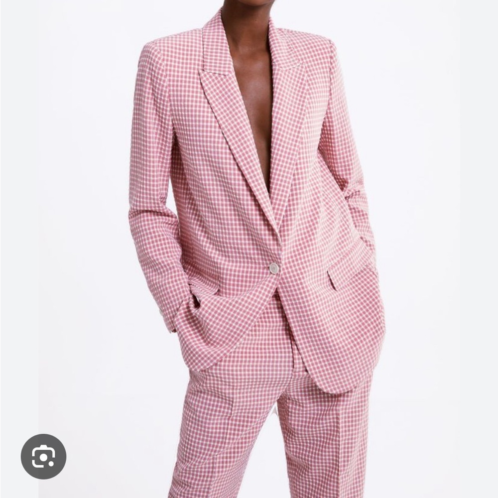 Zara Pink Gingham Suit Set